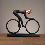 Modern Abstract Resin Bicycler Cyclist Statue