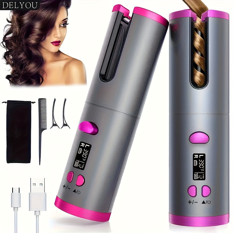 Cordless USB Rechargeable AntiTangle Curling Iron